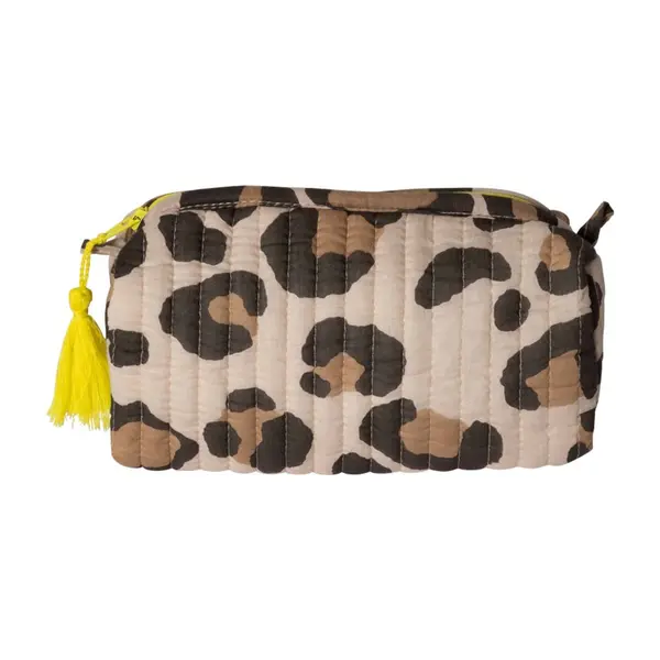 Pochette imprimé léopard – Beige