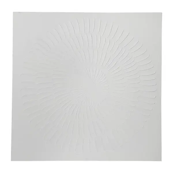 Côté Table Peinture-tableau Rayures Blanches 90x90cm