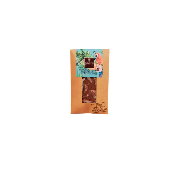 Chocolat lait Sao Tomé Caramel & sel 25g