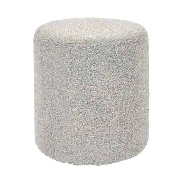 Pouf en tissu bouclette – Gris