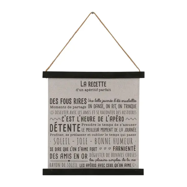 Jardin D'Ulysse Toile Recette De Famille Noir 40x40cm