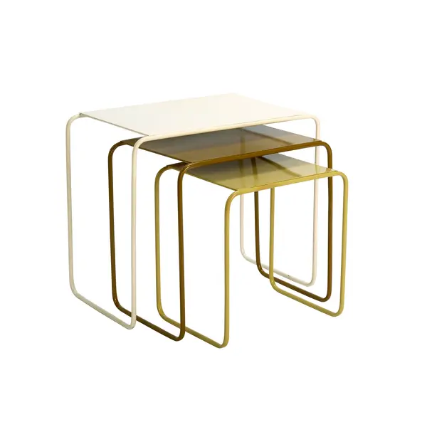 Table gigogne en métal coloré