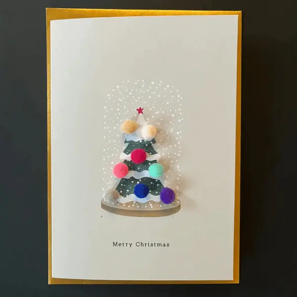 Carte « Sapin de Noël » avec pompons | Twicy Store